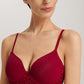 The Moments-T-Shirt Bra By HANRO in Red Dahlia