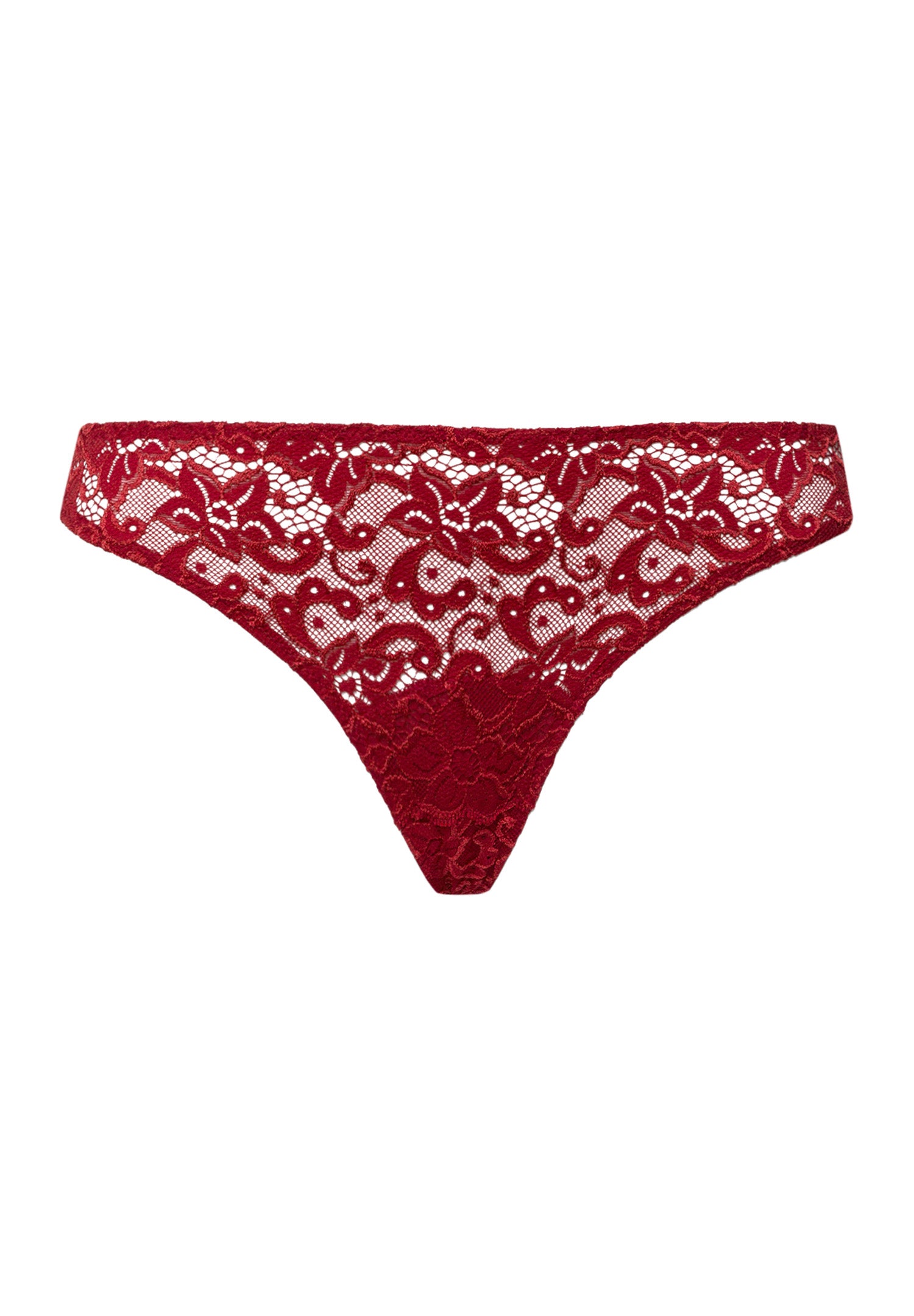 The Moments-Thong By Hanro in Red Dahlia