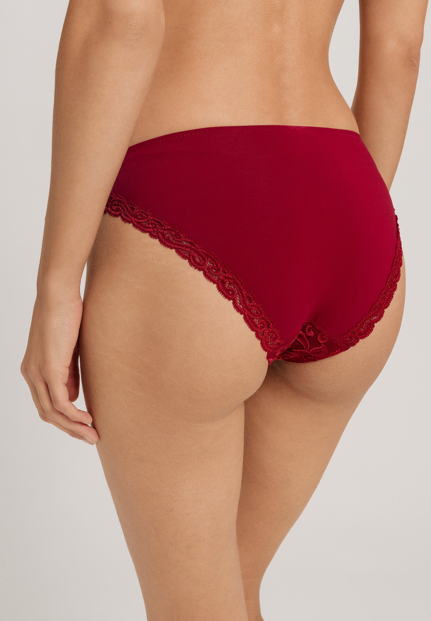 The Moments-Mini Briefs By Hanro in Red Dahlia