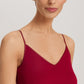 The Cotton Seamless-Spaghetti Top By Hanro in Red Dahlia