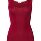 The Cotton Seamless-Tank Top By Hanro in Red Dahlia