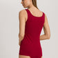 The Cotton Seamless-Tank Top By Hanro in Red Dahlia