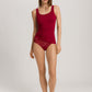 The Cotton Seamless-Tank Top By Hanro in Red Dahlia