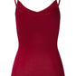 The Cotton Seamless-Spaghetti Top Padded By Hanro in Red Dahlia