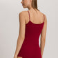 The Cotton Seamless-Spaghetti Top Padded By Hanro in Red Dahlia