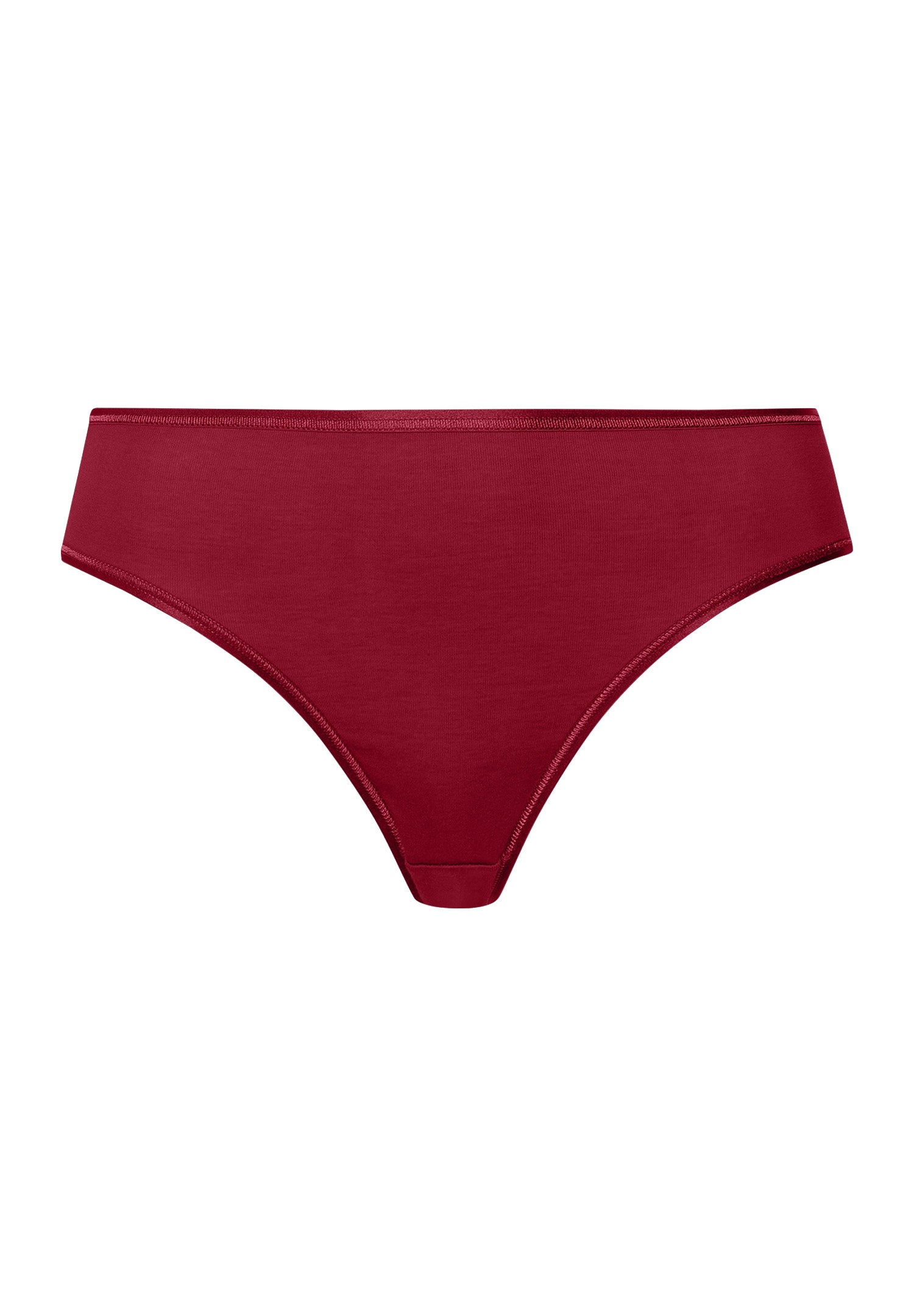 The Cotton Seamless-Midi Briefs By HANRO in Red Dahlia