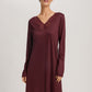 The Lilith Nw-L/Slv Nightdress 100Cm By Hanro in Vivid Brown