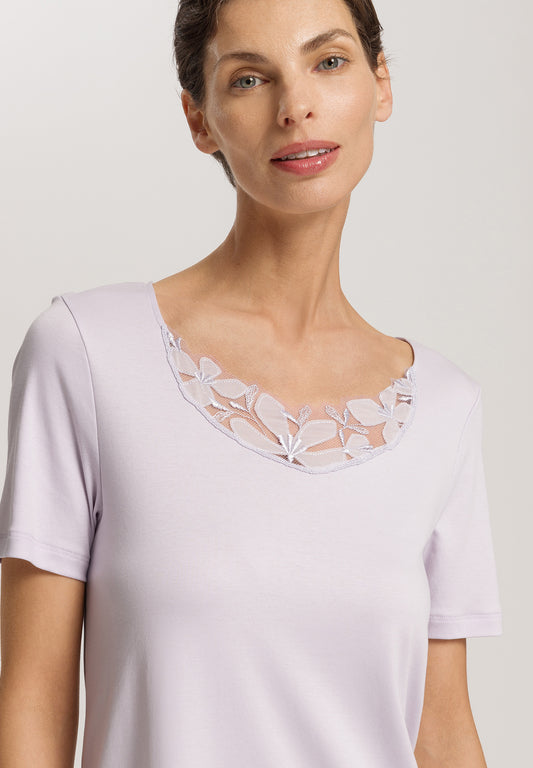 The Kalea Nw-S/Slv Nightdress 100 Cm By Hanro in Pink Lavender
