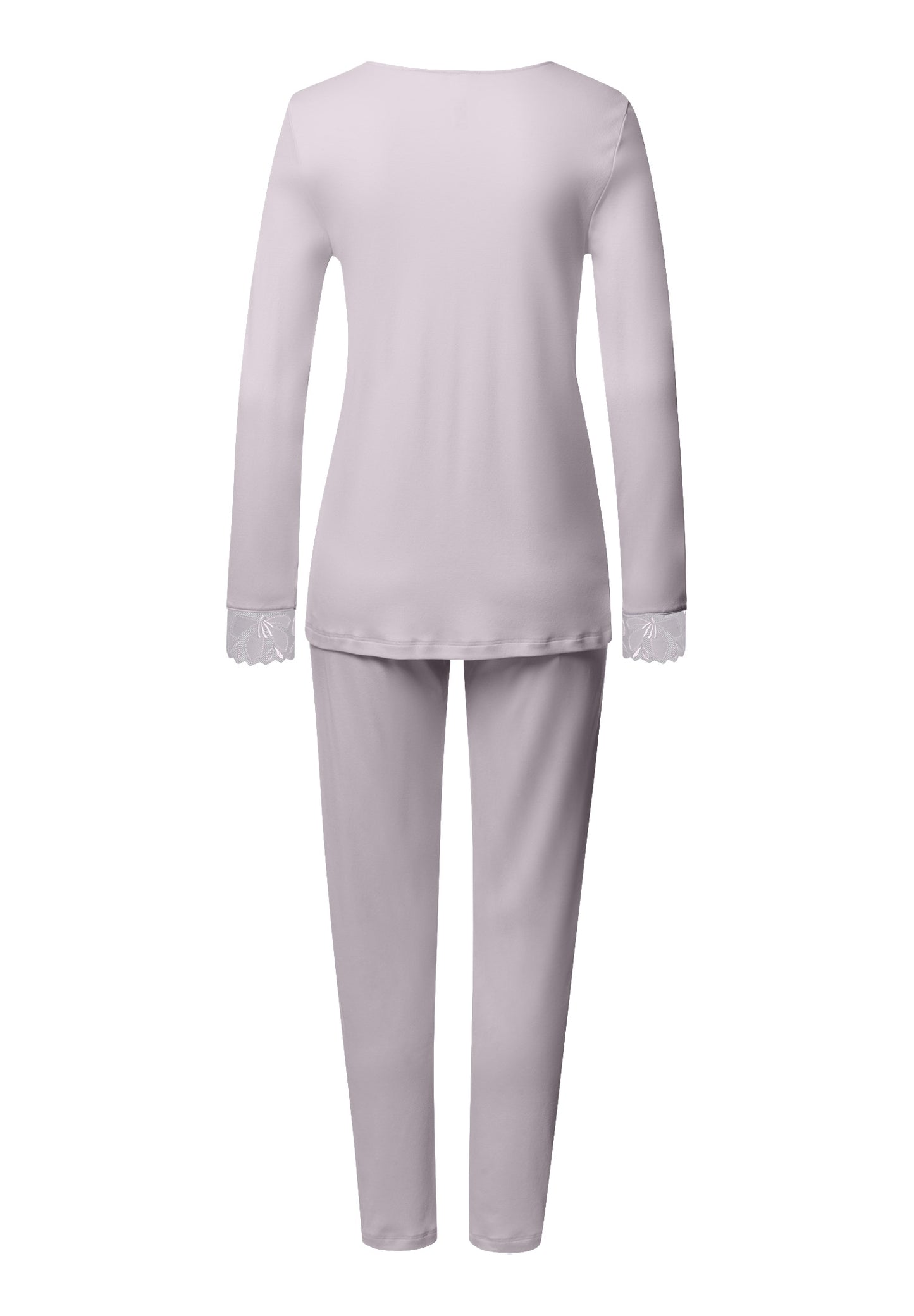 The Kalea Nw-Long Sleeve Pajama By HANRO in Pink Lavender