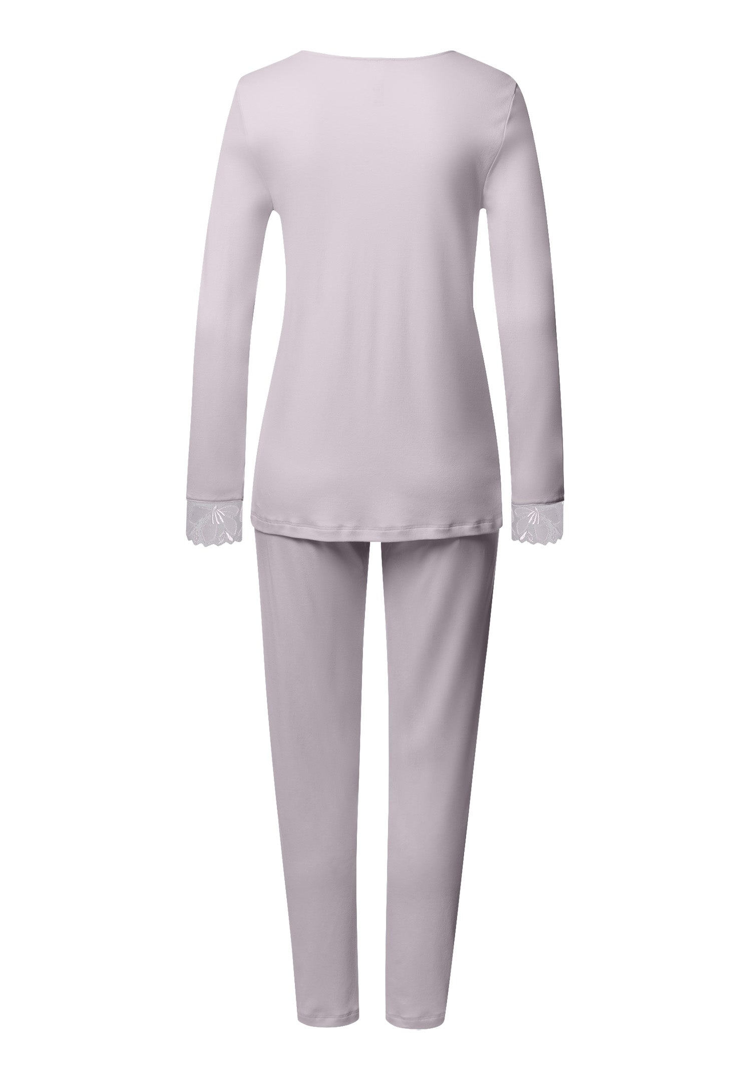 The Kalea Nw-Long Sleeve Pajama By HANRO in Pink Lavender