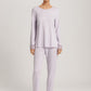 The Kalea Nw-Long Sleeve Pajama By HANRO in Pink Lavender