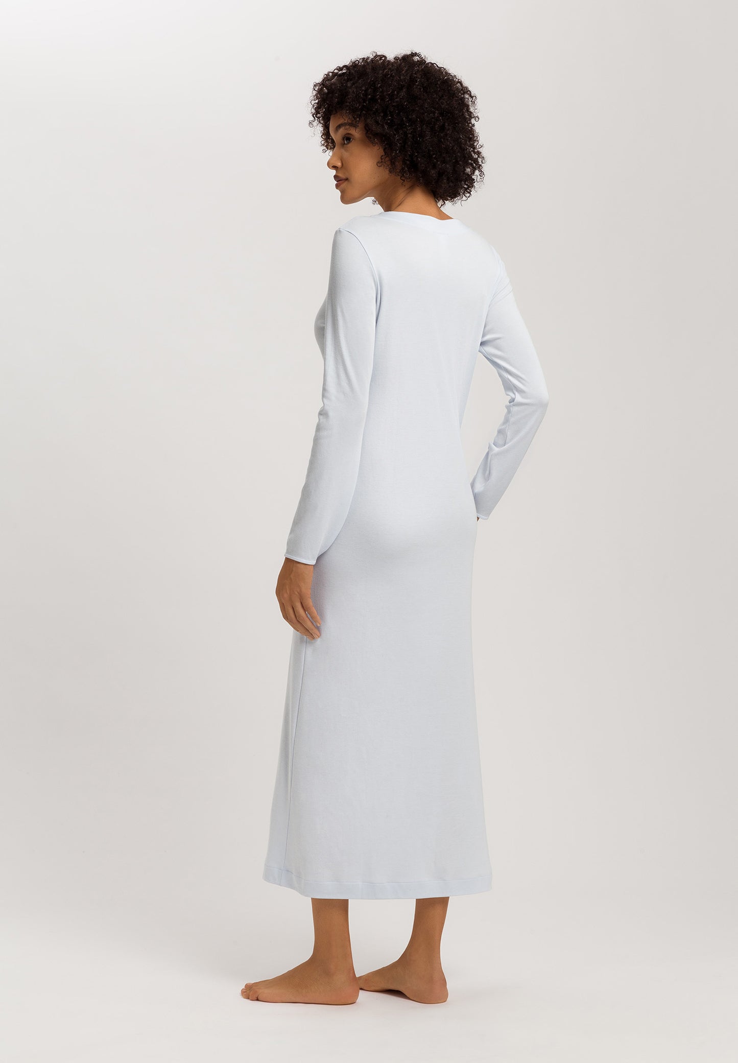 The Malena-L/Slv Nightdress 130Cm By Hanro in Powder Blue