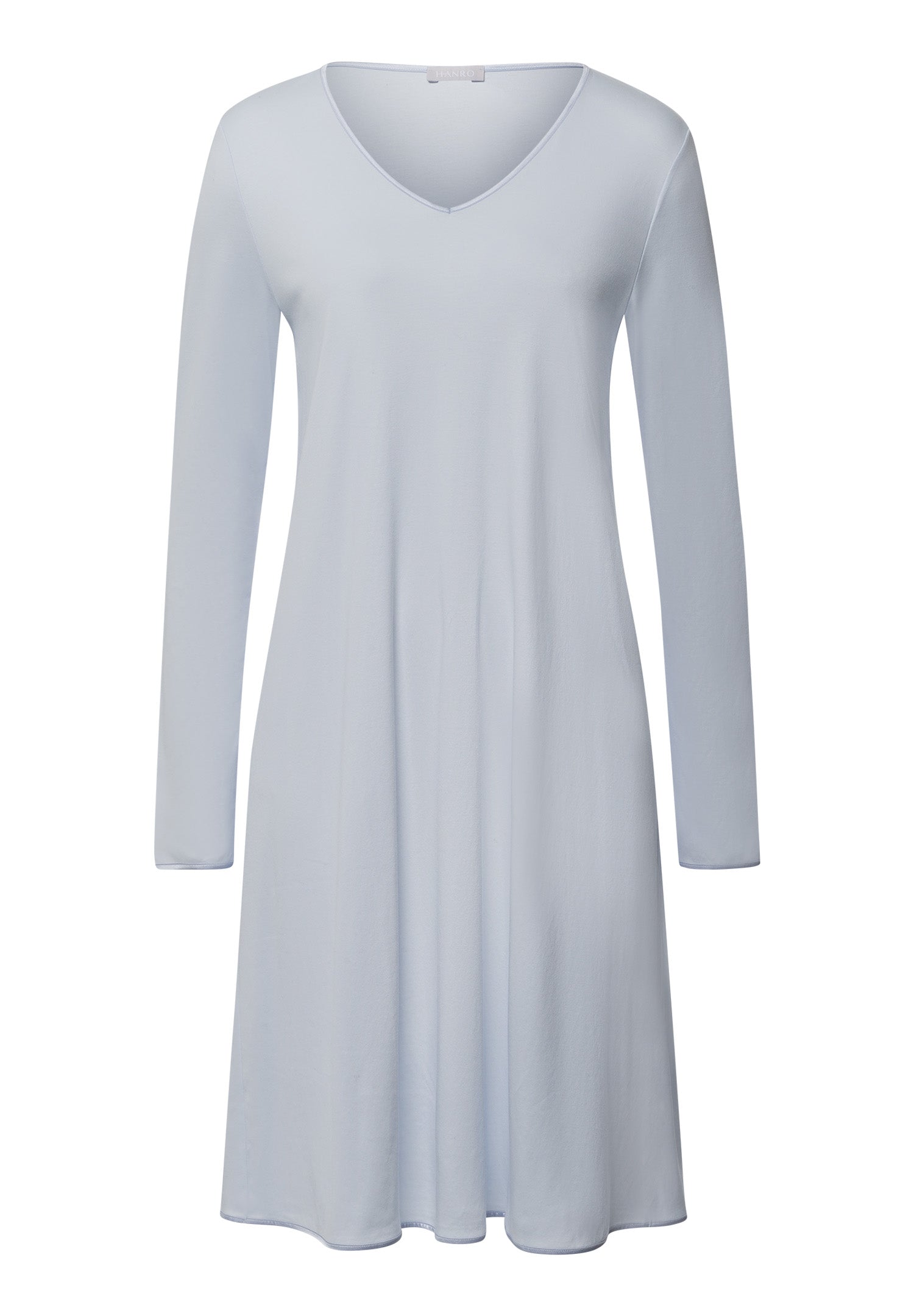 The Cotton Silk-L/Slv Nightdress 100Cm By Hanro in Powder Blue