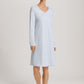 The Cotton Silk-L/Slv Nightdress 100Cm By Hanro in Powder Blue