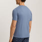 The Living Shirts-S/Slv Shirt V-Neck By Hanro in Dusky Aqua