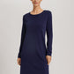 The Malena-L/Slv Nightdress 100Cm By Hanro in Night Blue