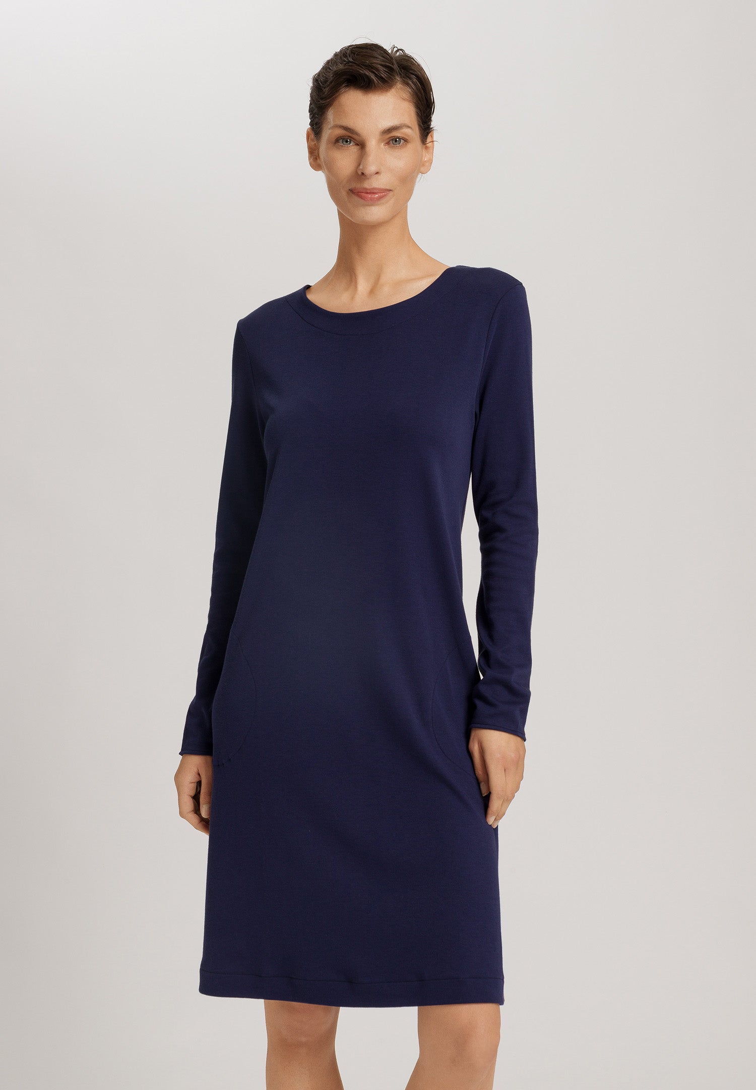 The Malena-L/Slv Nightdress 100Cm By Hanro in Night Blue