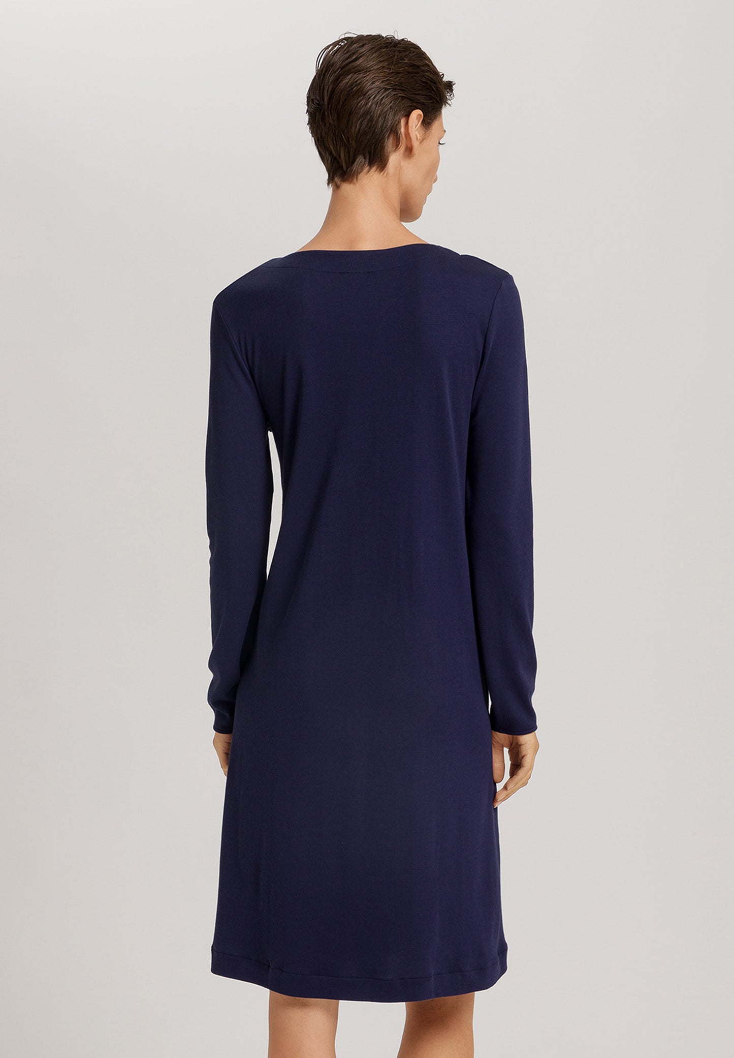 The Malena-L/Slv Nightdress 100Cm By Hanro in Night Blue