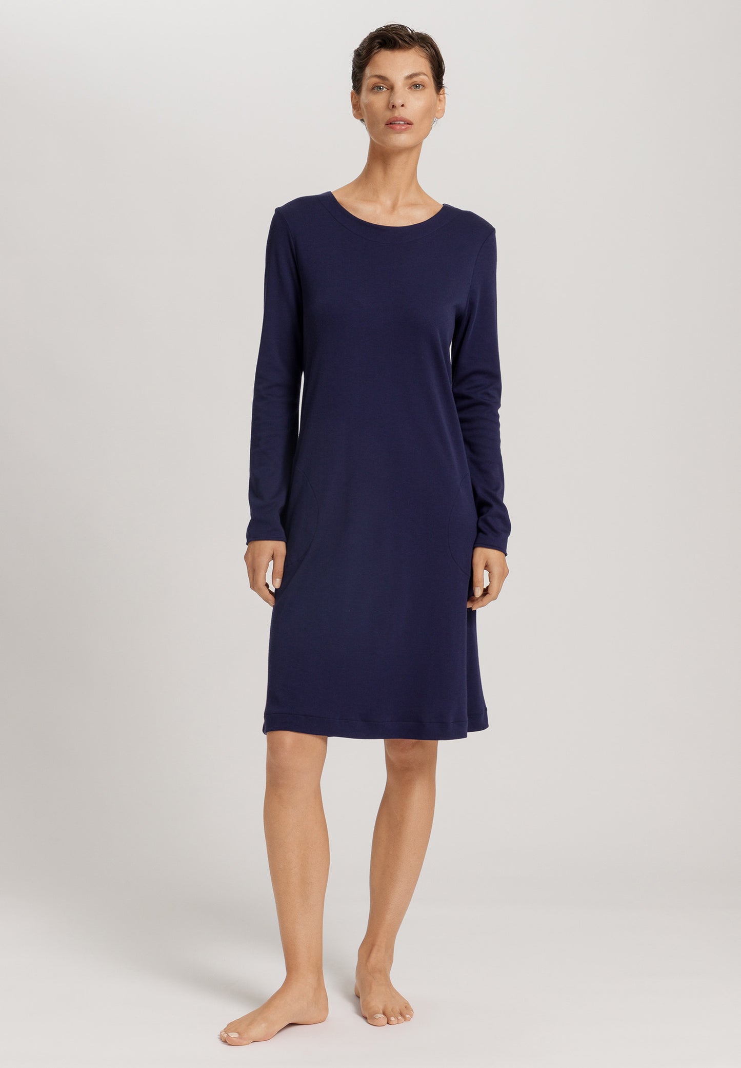 The Malena-L/Slv Nightdress 100Cm By Hanro in Night Blue