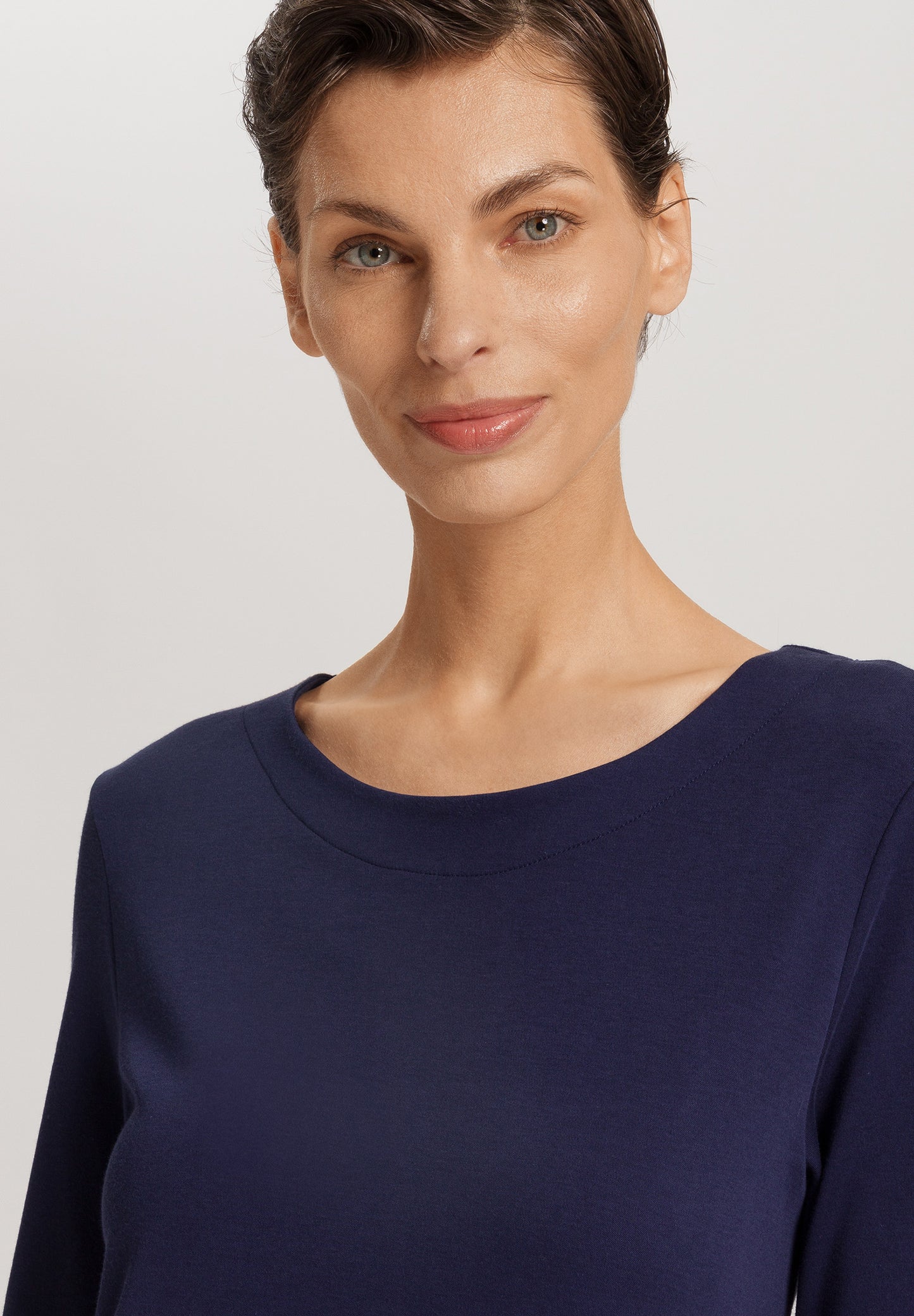 The Malena-L/Slv Nightdress 100Cm By Hanro in Night Blue