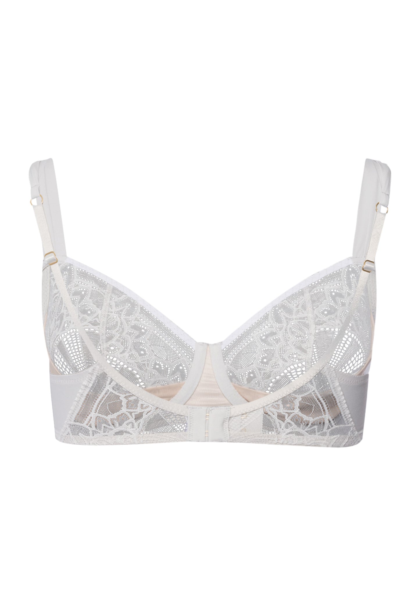 The Holly-U/Wire Bra By Hanro in Silver Vapor