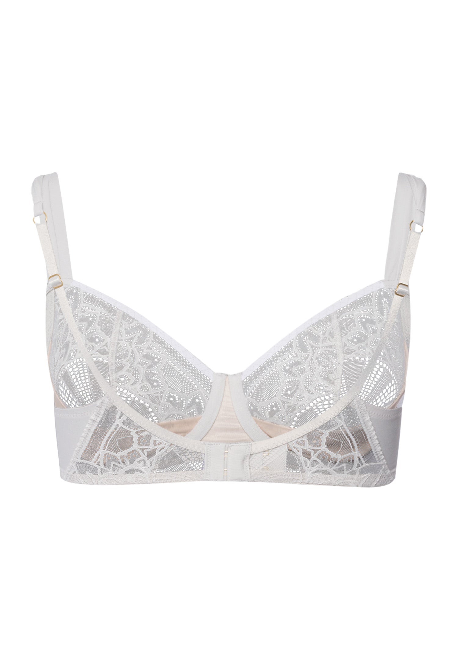 The Holly-U/Wire Bra By Hanro in Silver Vapor