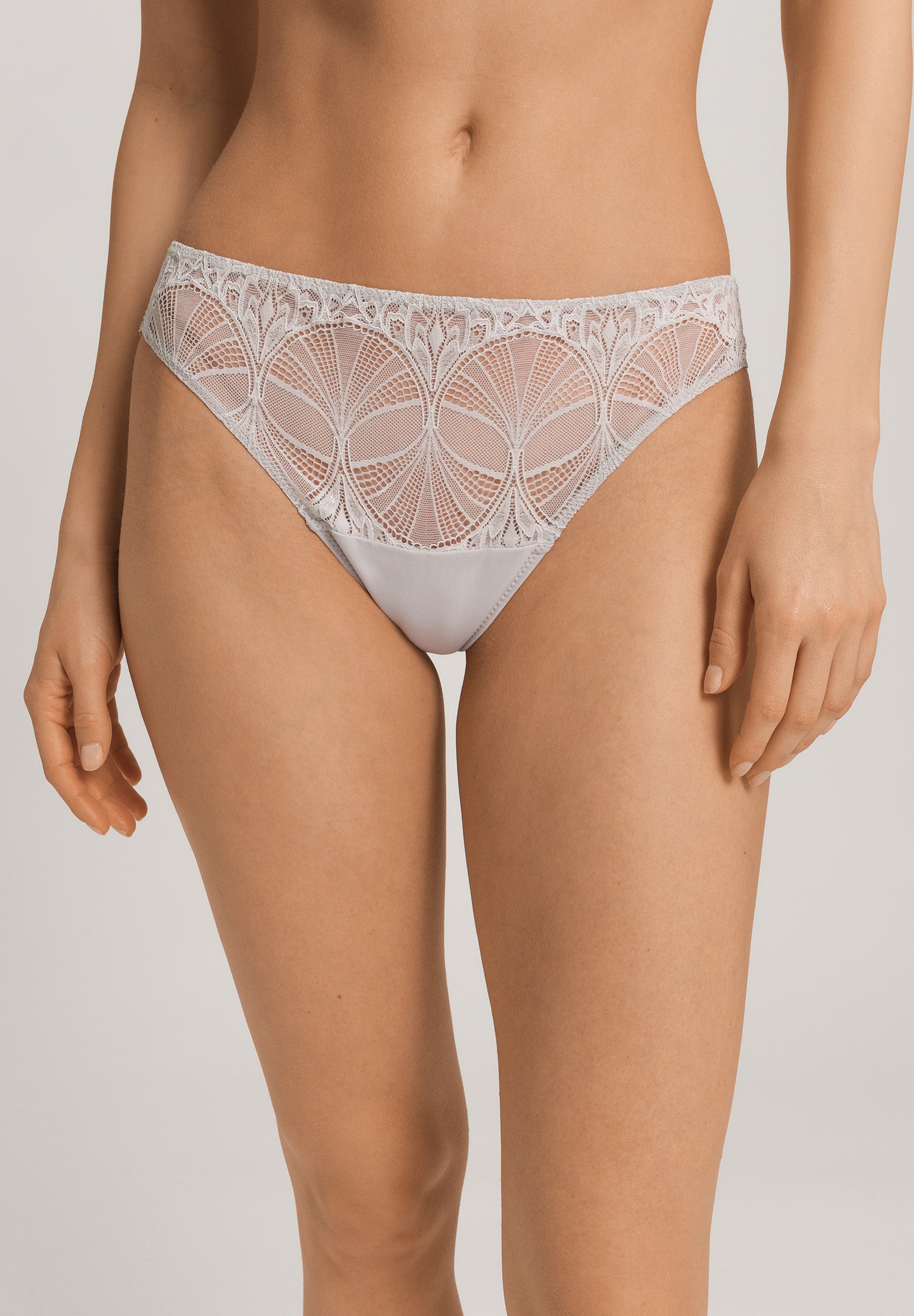 The Holly-Brazilian Panty By Hanro in Silver Vapor