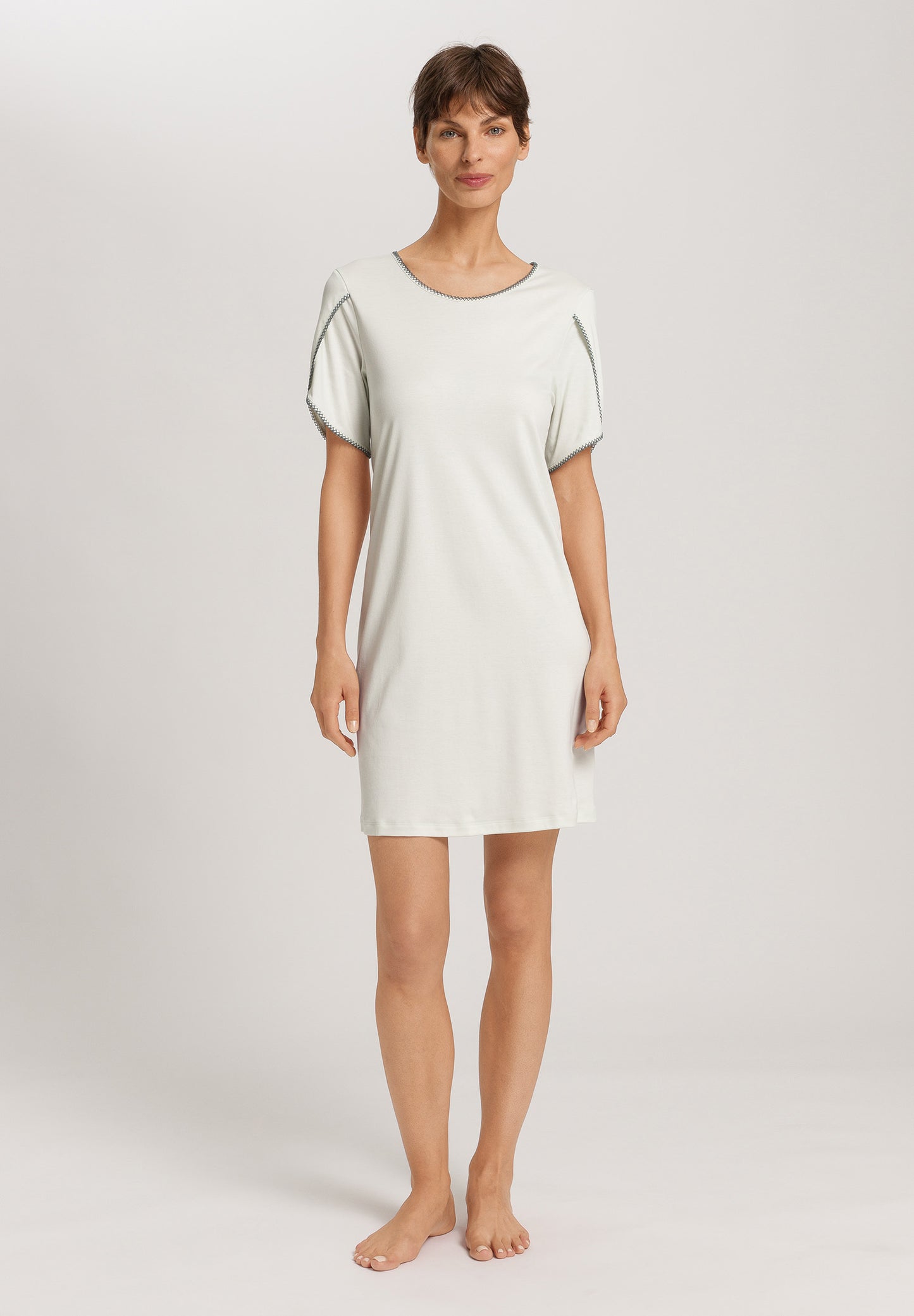 The Una-S/Slv Nightdress 90Cm By Hanro in Green Beryl