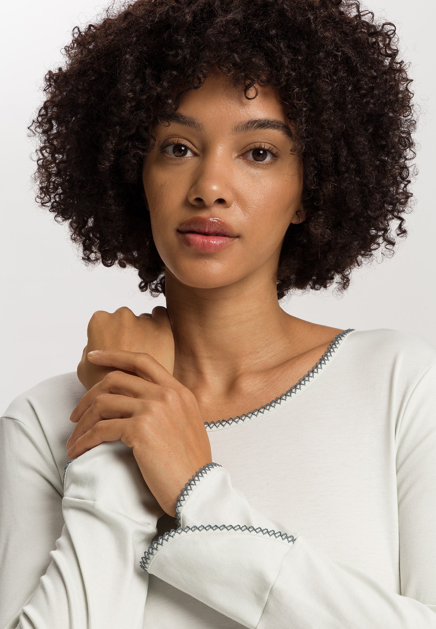 The Una-L/Slv Nightdress 100Cm By Hanro in Green Beryl