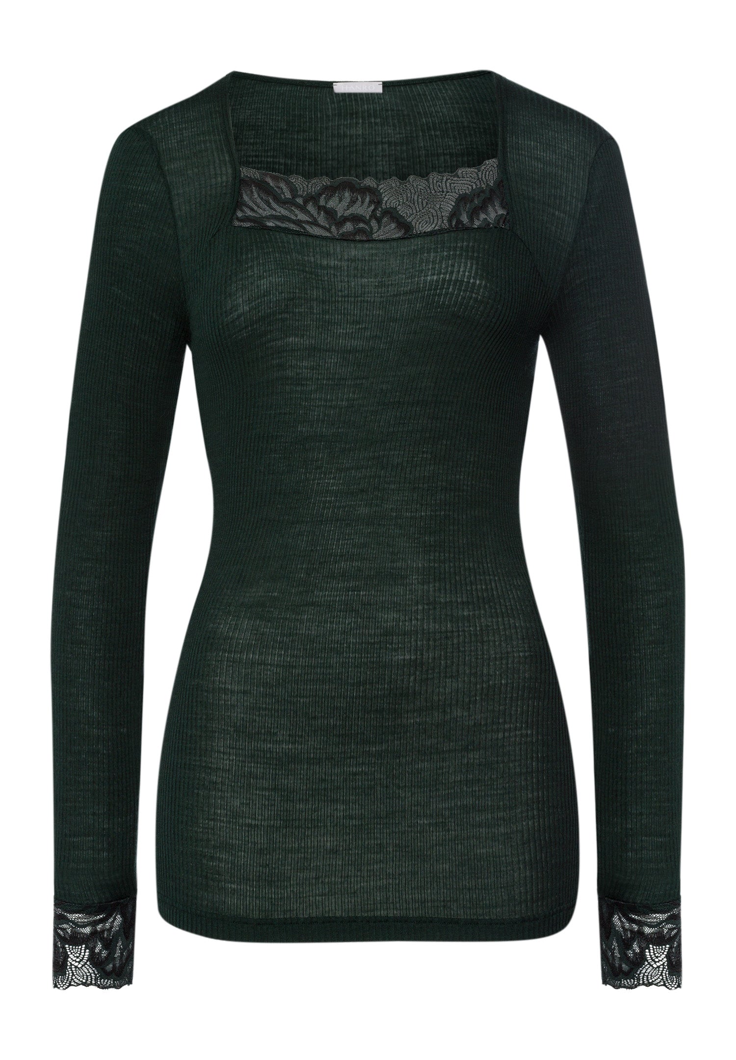 The Celeste-L/Slv Shirt By Hanro in Dark Malachite