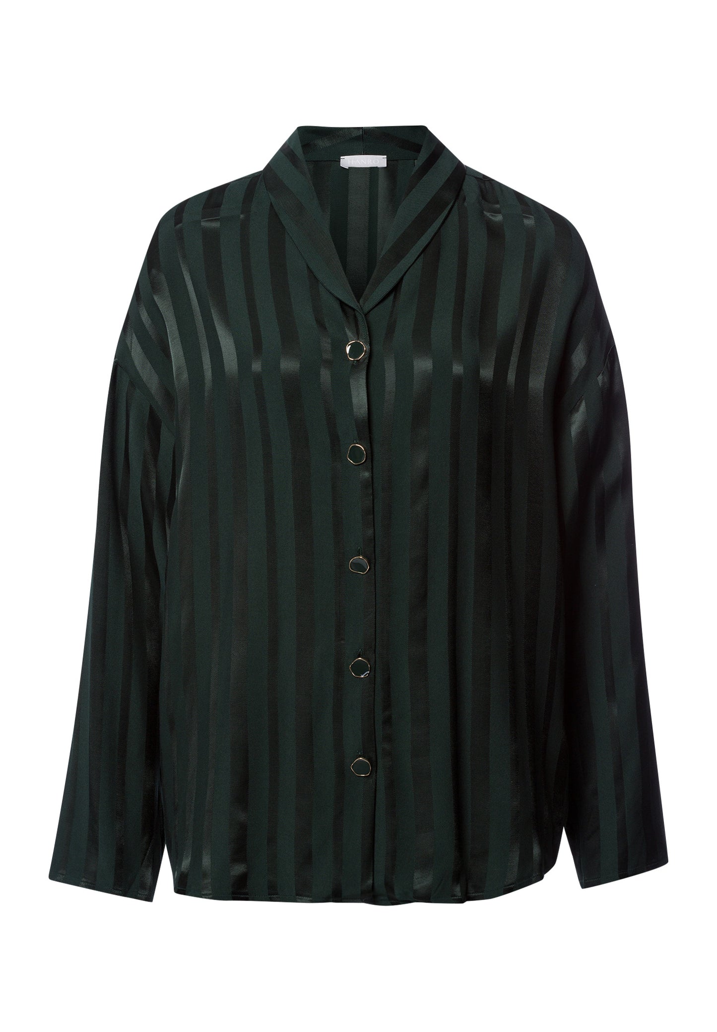 The Indra-L/Slv Shirt By Hanro in Dark Malachite