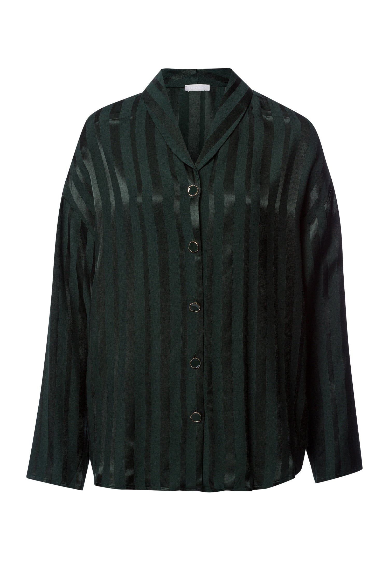 The Indra-L/Slv Shirt By Hanro in Dark Malachite