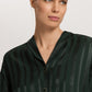 The Indra-L/Slv Shirt By Hanro in Dark Malachite