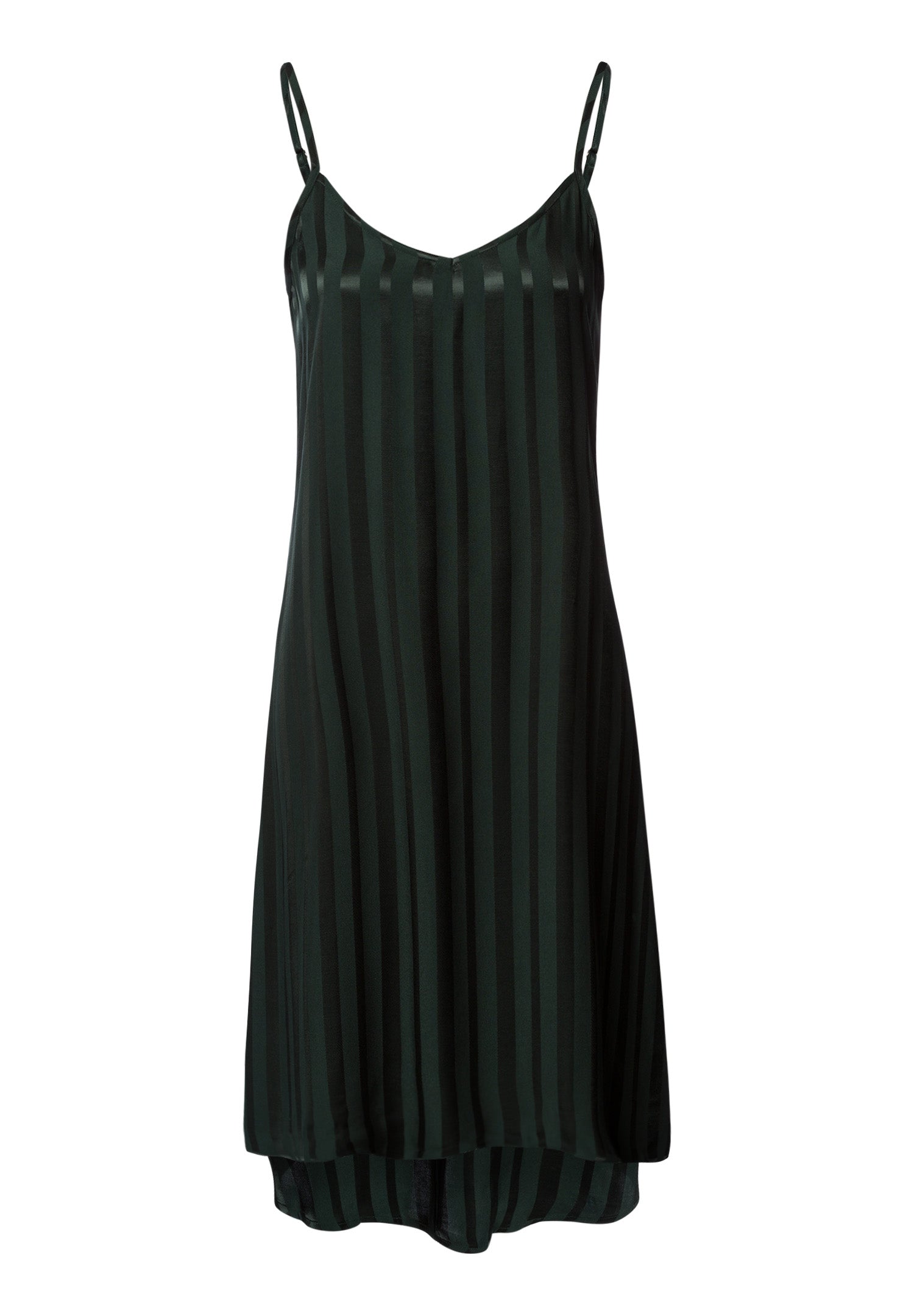 The Indra-Spaghetti Dress 90Cm By Hanro in Dark Malachite