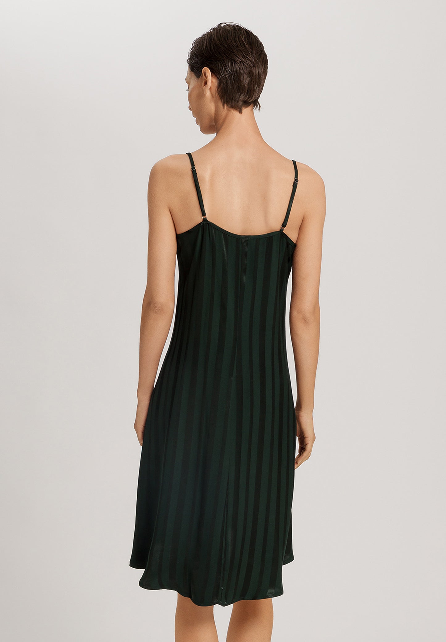 The Indra-Spaghetti Dress 90Cm By Hanro in Dark Malachite