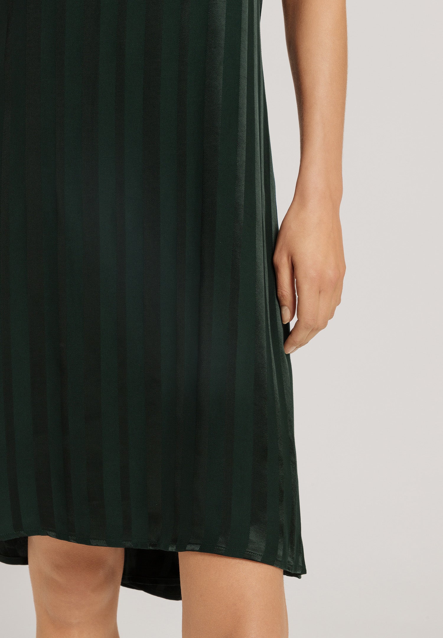 The Indra-Spaghetti Dress 90Cm By Hanro in Dark Malachite