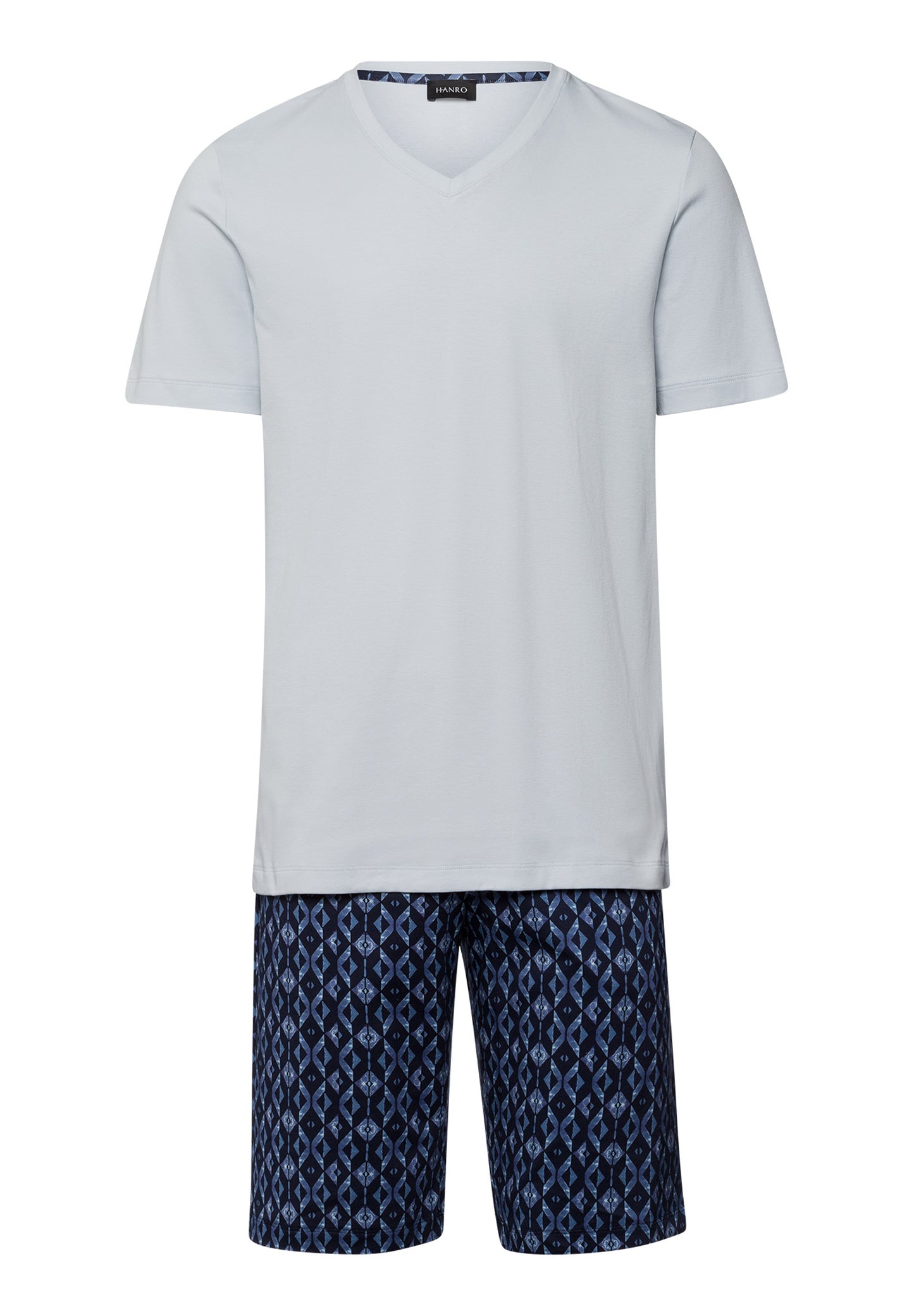 The Night & Day-S/Slv Pajama By Hanro in Blue Diamonds