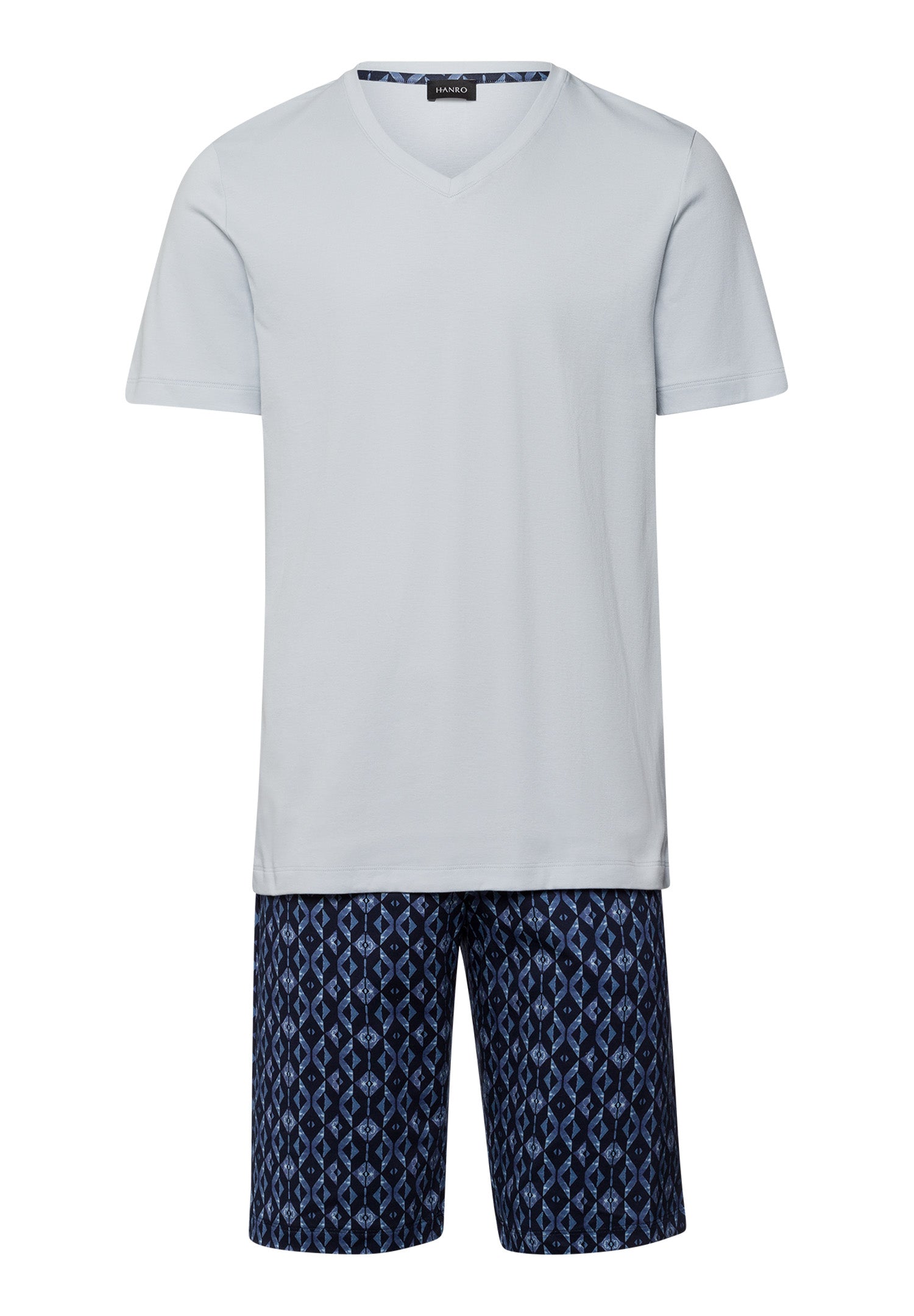 The Night & Day-S/Slv Pajama By Hanro in Blue Diamonds