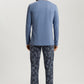 The Night & Day-L/Slv Pajama By Hanro in Aqua Ink Leaves