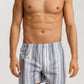 The Fancy Woven-Boxers By Hanro in Smokey Blue Stripe