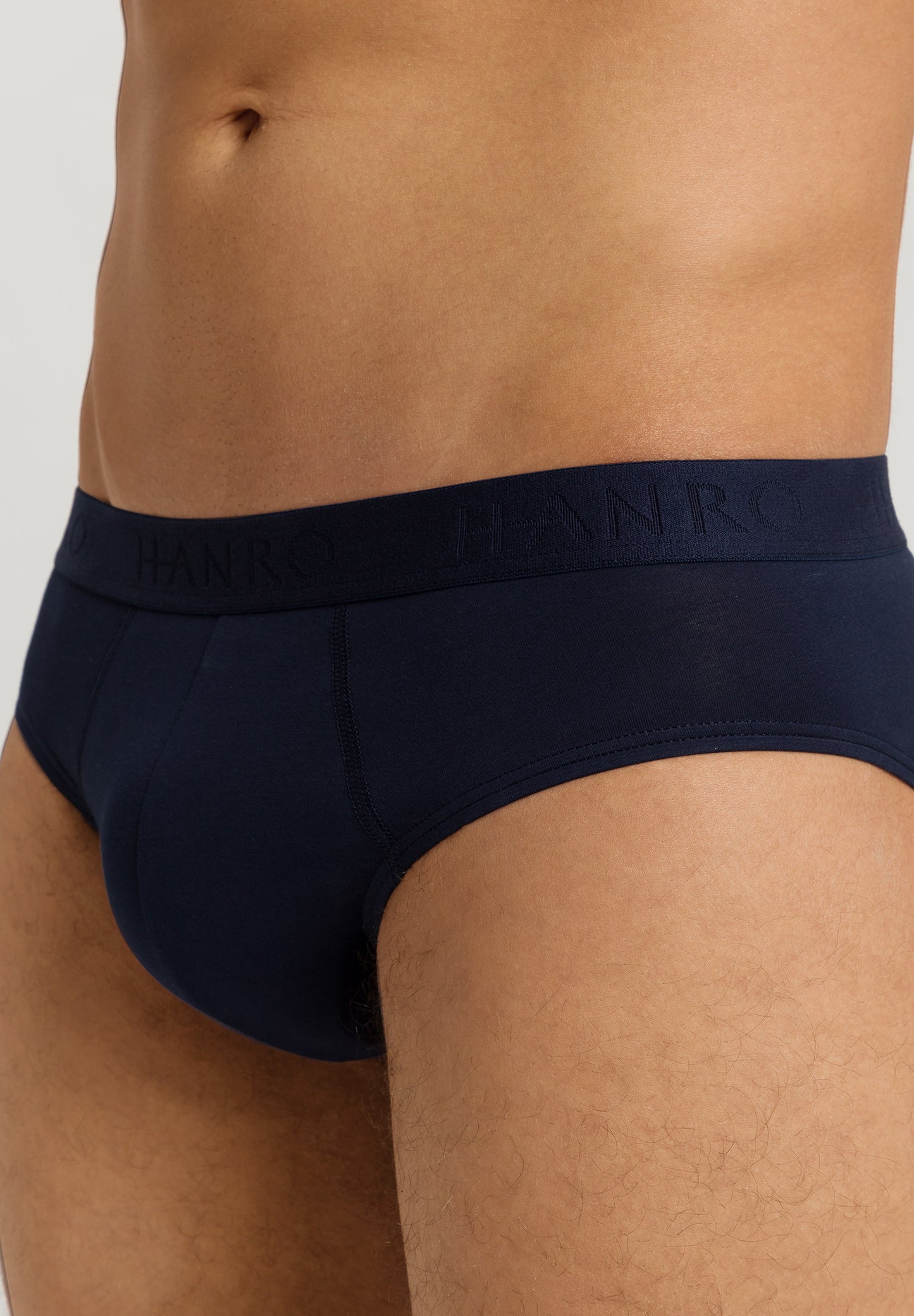 The Cotton Essentials-Briefs 2Pack By Hanro in Dutch Blue / Deep Navy