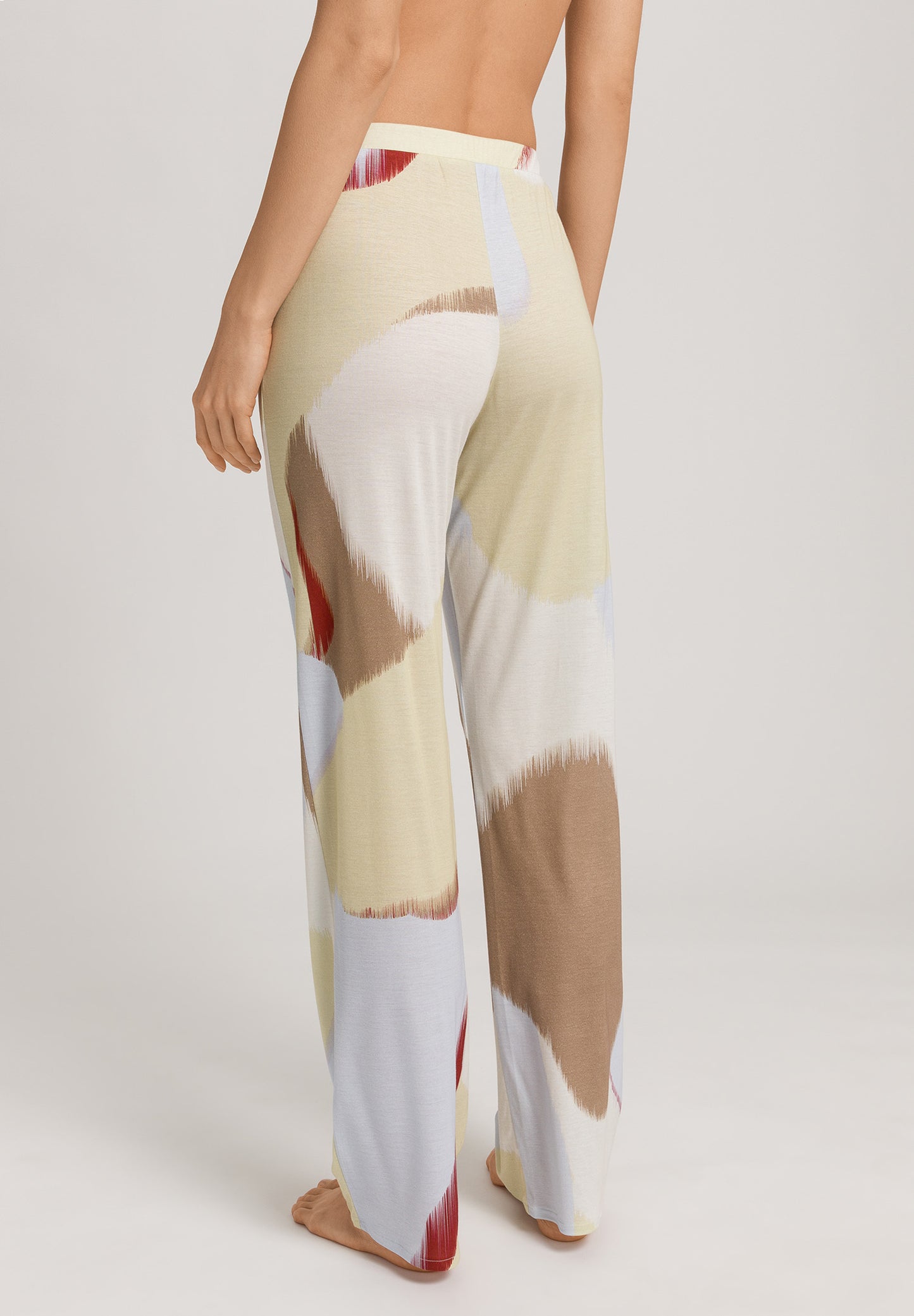 The Olivia Long Pants By Hanro in Abstract Paint