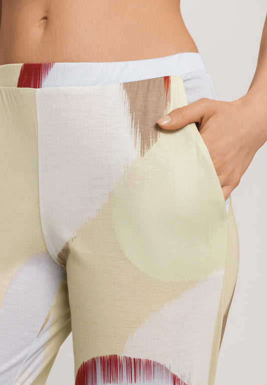 The Olivia Long Pants By Hanro in Abstract Paint