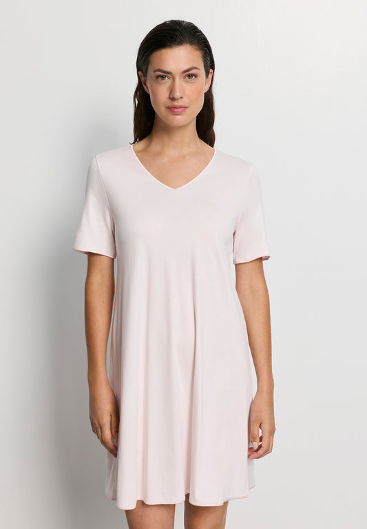 The Cotton Silk-S/Slv Nightdress 90Cm by HANRO in Honeydew