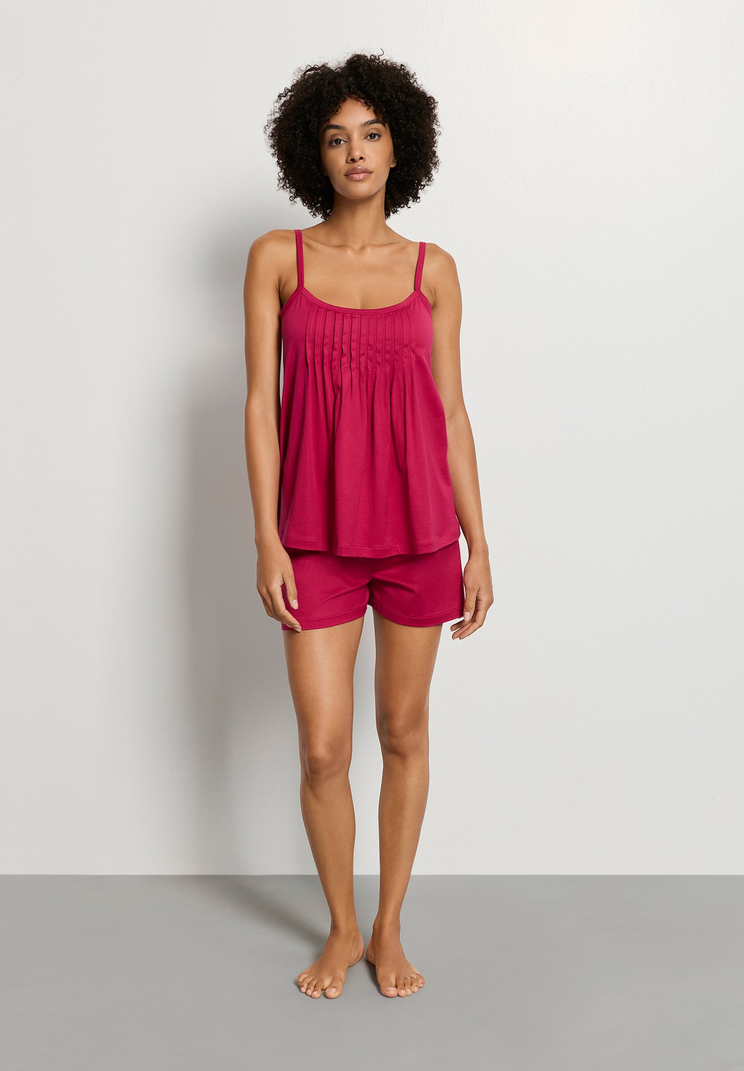 The Juliet-Sleeveless Short Pyjama by HANRO in Light Sangria