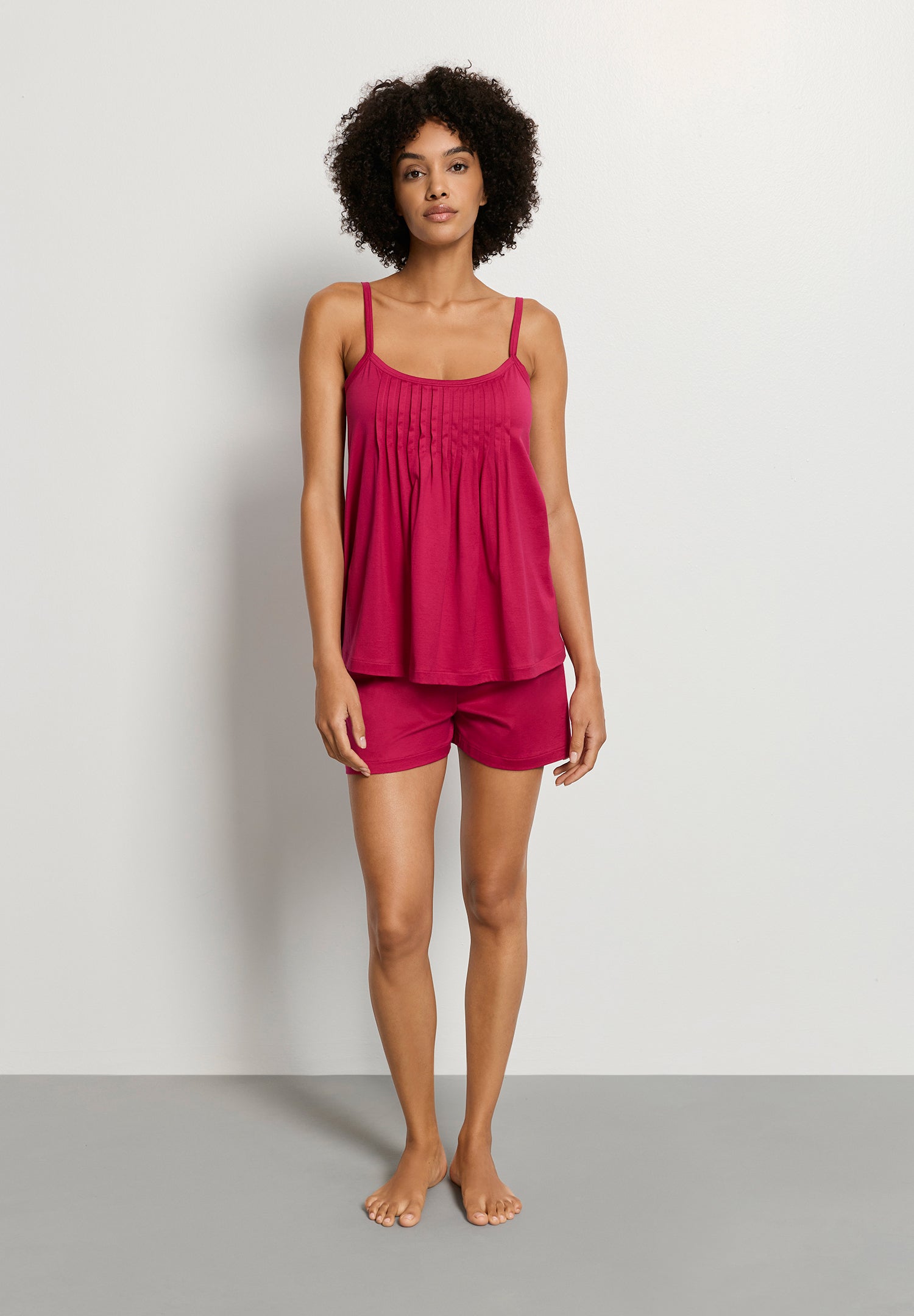 The Juliet-Sleeveless Short Pyjama by HANRO in Light Sangria