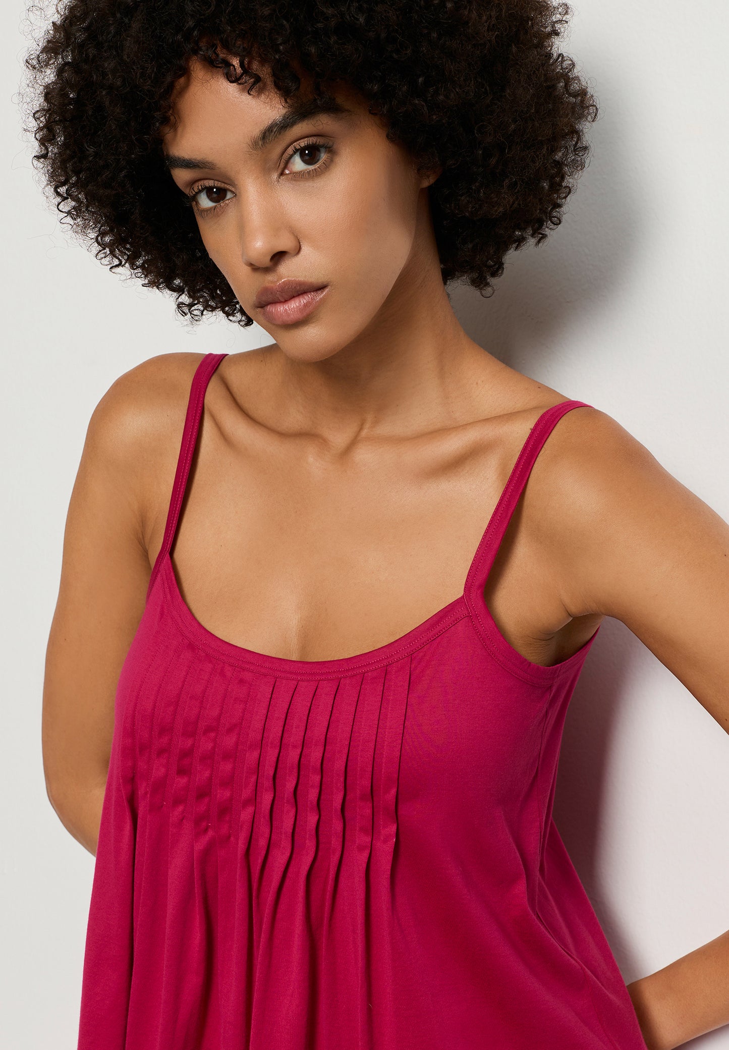 The Juliet-Sleeveless Short Pyjama by HANRO in Light Sangria