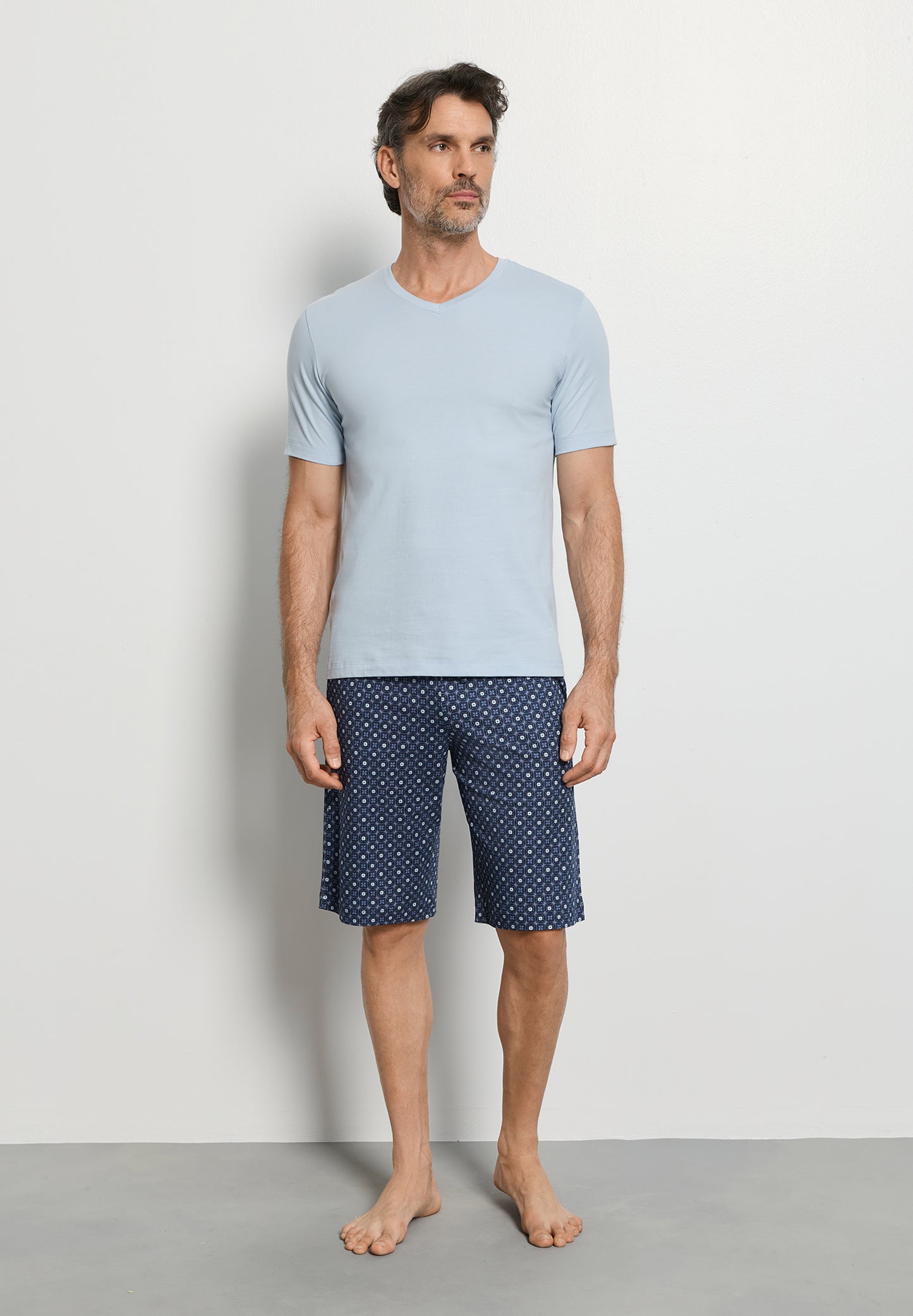 Living Shirts-S/Slv Shirt V-Neck