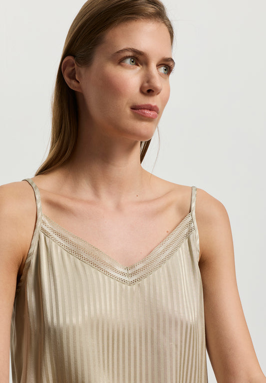 The Sleep & Lounge-Spaghetti Top by HANRO in Olive Stem