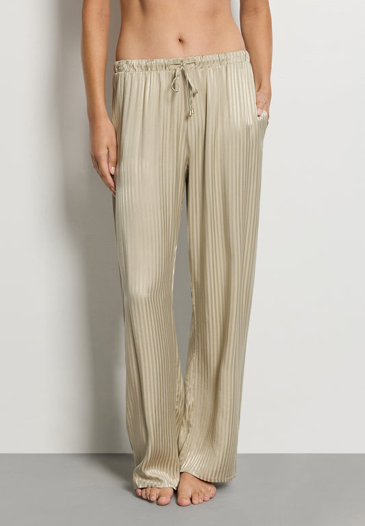 The Sleep & Lounge-Long Pants by HANRO in Olive Stem